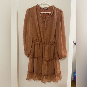 Orange long sleeve dress